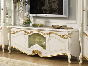 LA FENICE - Wooden TV cabinet with doors _ CASA +39